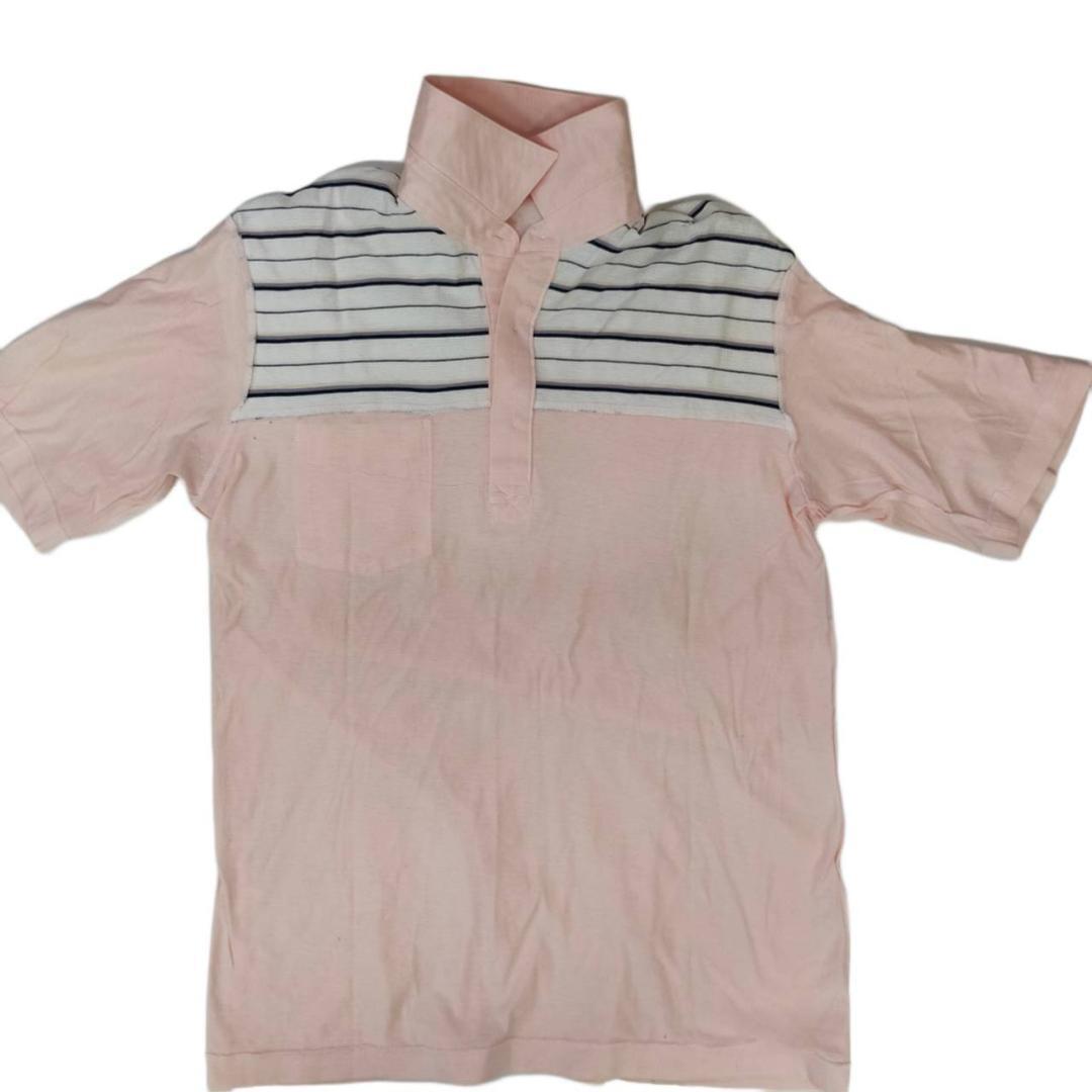 【最終値下げ】NICK PRICE 半袖 ポロシャツ ピンク Lサイズ ゴルフウェア 刺繍 古着 vintage ヴィンテージ 90s 80s 昭和レトロ