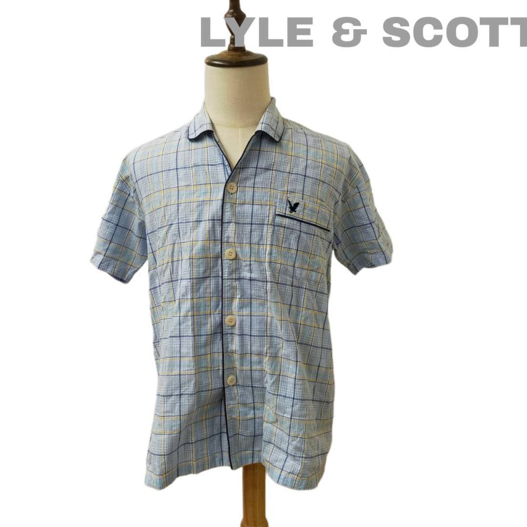 [ last price cut ]LYLE&SCOTTla il and Scott pyjamas check M size room wear blue check Golf outdoor 