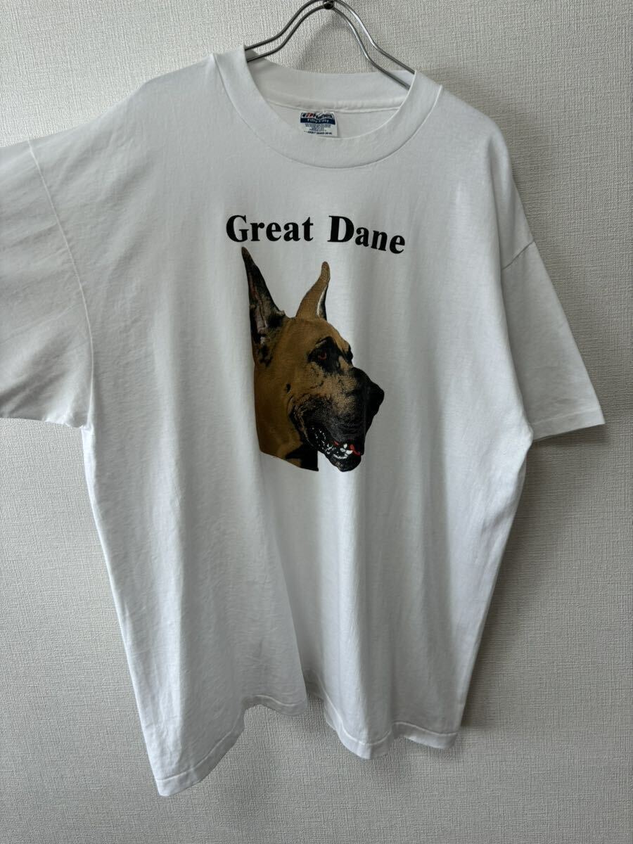 90's USA製 XL VINTAGE DOG FACE ビンテージ ドッグ フェイス 犬 アニマル プリント Tシャツ WILLIAM WEGMAN ANDY WARHOL KEITH HARING ART_画像3