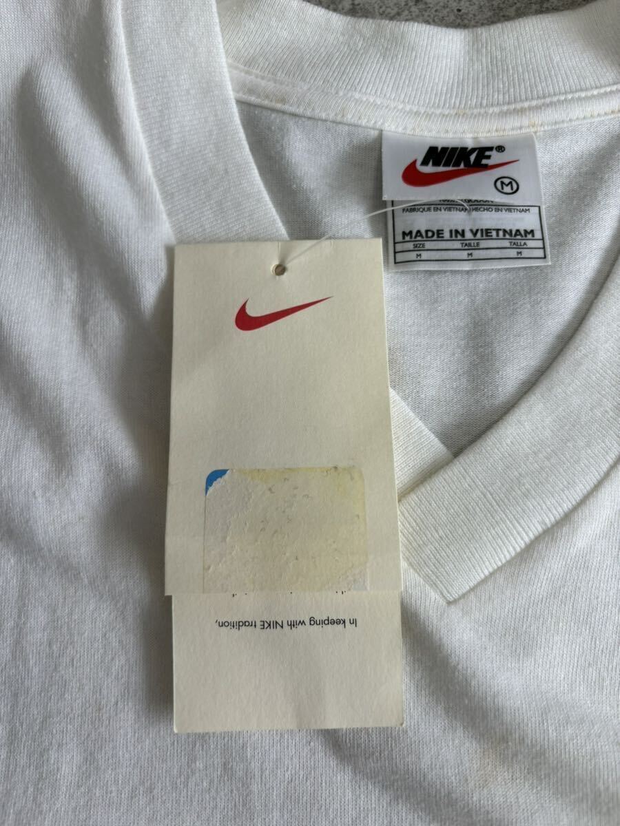 90's DEAD STOCK NIKE VINTAGE TEE デッドストック ナイキ ビンテージ 無地 Vネック プレーン Tシャツ ゴツナイキ 風車 60s 70s 80s USA製_画像3