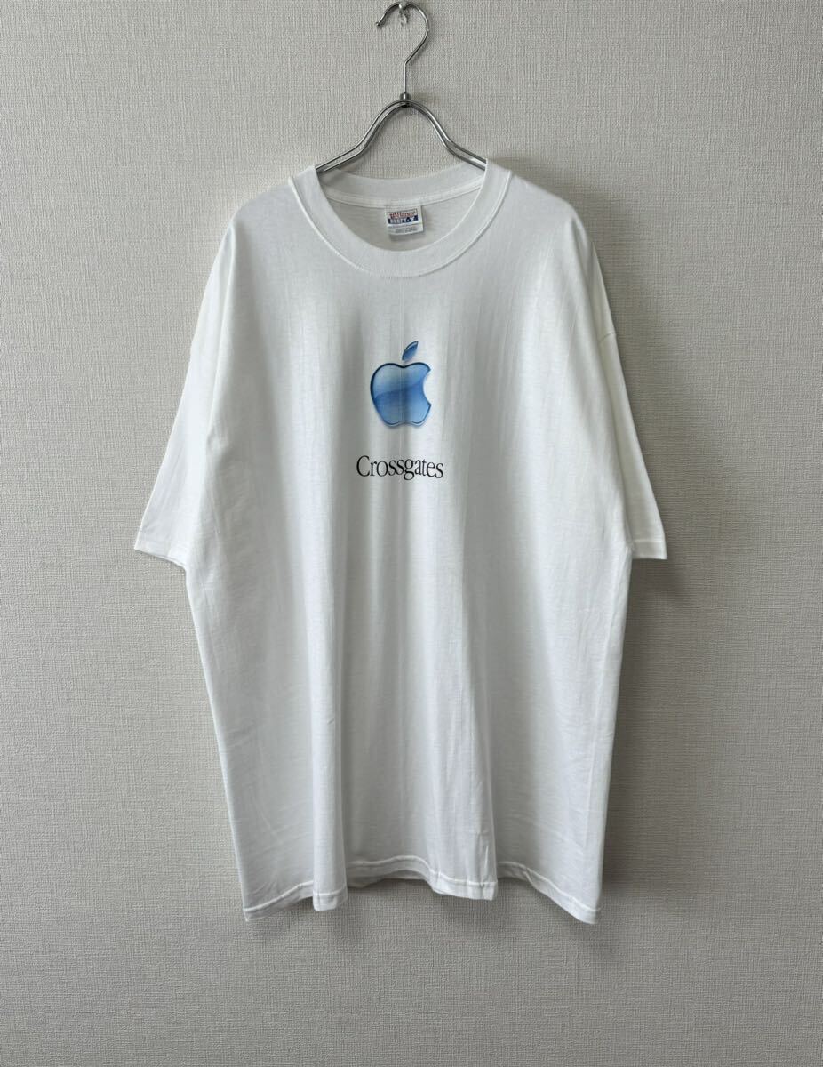 90's XL APPLE VINTAGE TEE アップル コンピュータ ビンテージ 企業 プロモーション プリント 半袖 Tシャツ 白 IBM MAXELL GOOGLE USA製の画像1