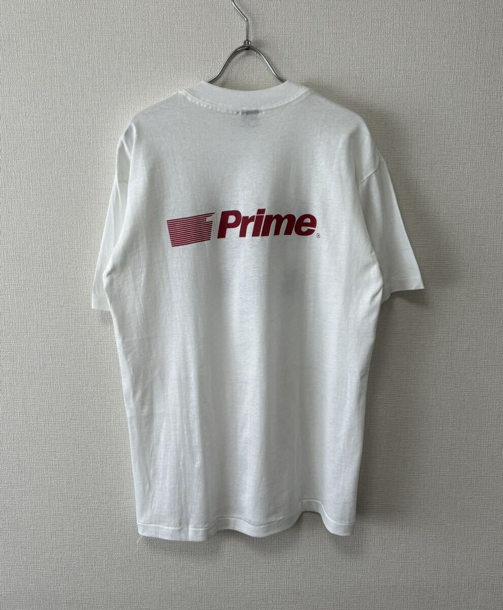 90's USA製 XL DEAD STOCK PRIME VINTAGE ビンテージ メッセージ プリント Tシャツ 白 企業 プロモーション Apple Google maxell ibm 80sの画像5