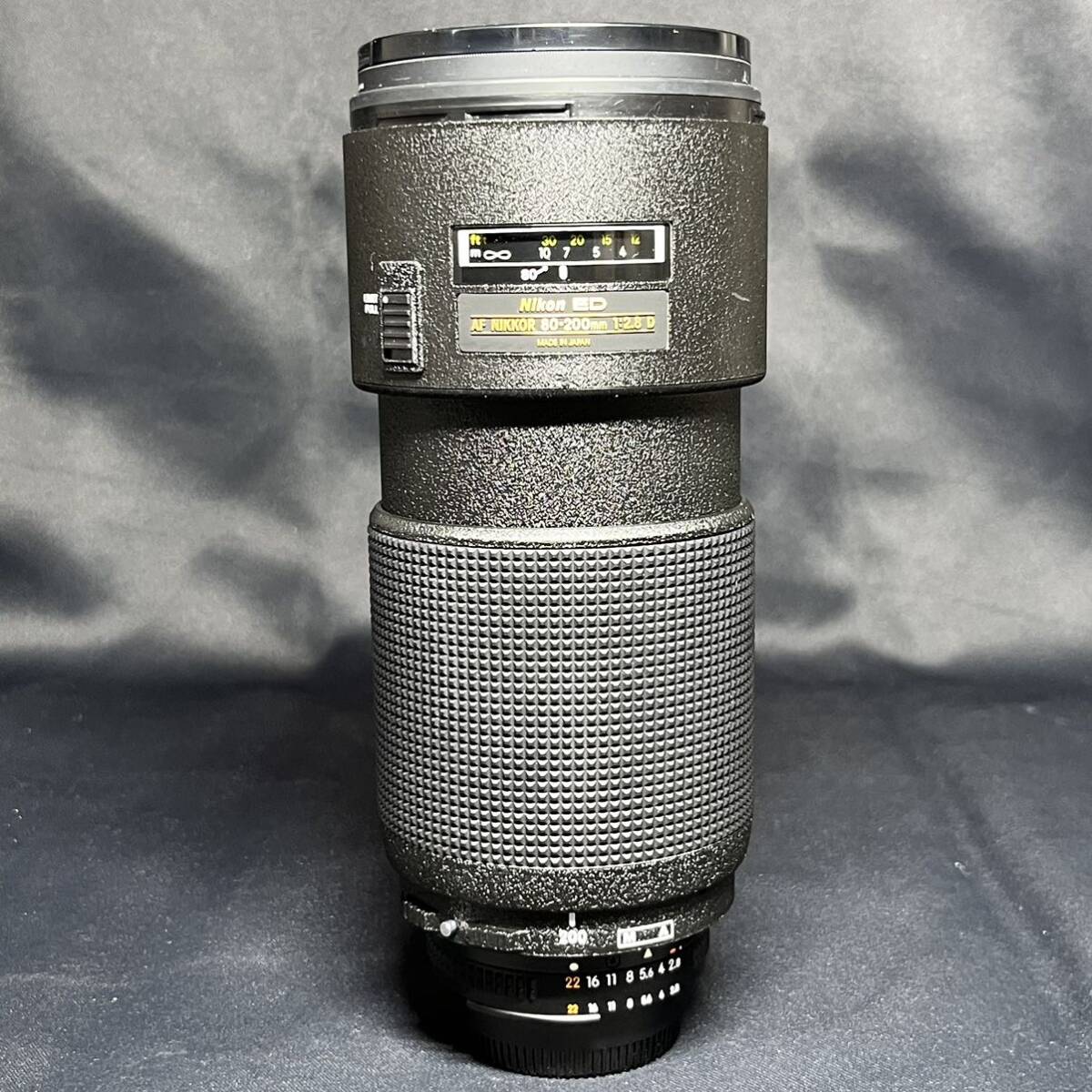 Nikon ニコン ED AF NIKKOR 80-200mm 1:2.8 D カメラレンズ/Nikon HB-7 レンズフード レンズキャップ付き 美品の画像4