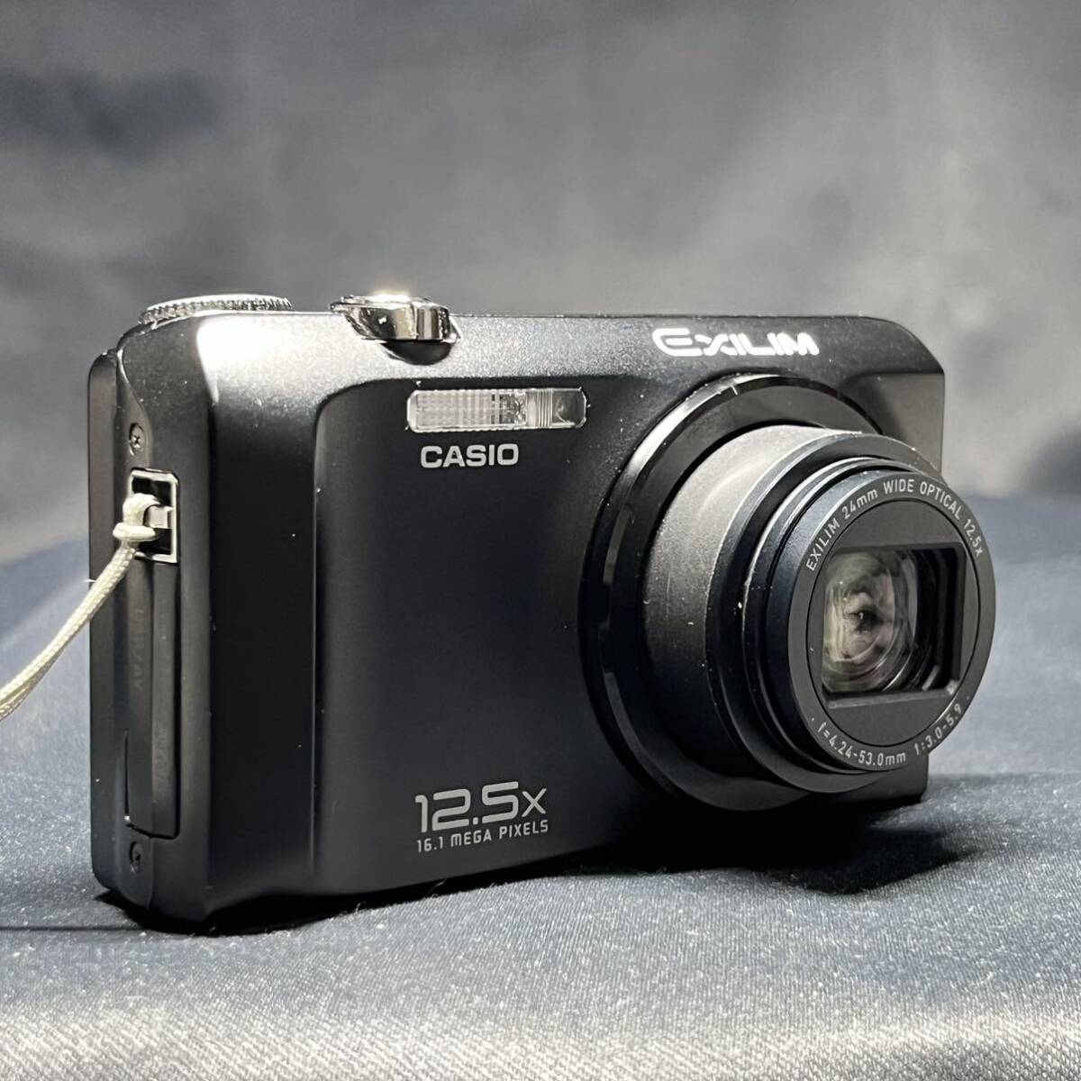 CASIO カシオ EXILIM エクシリム コンパクトデジタルカメラ EX-H30 ブラック 動作品 デジカメ バッテリー付き_画像1