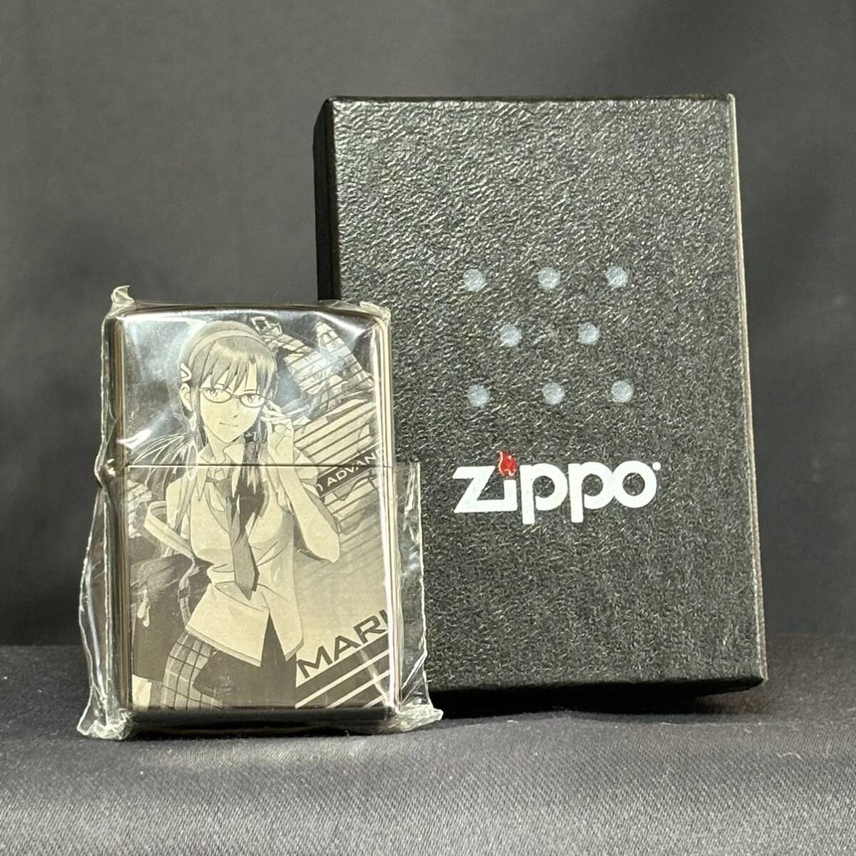 【未使用】ZIPPO ジッポー エヴァンゲリオン 真希波 マリ 2009年製 オイルライター 喫煙具の画像1
