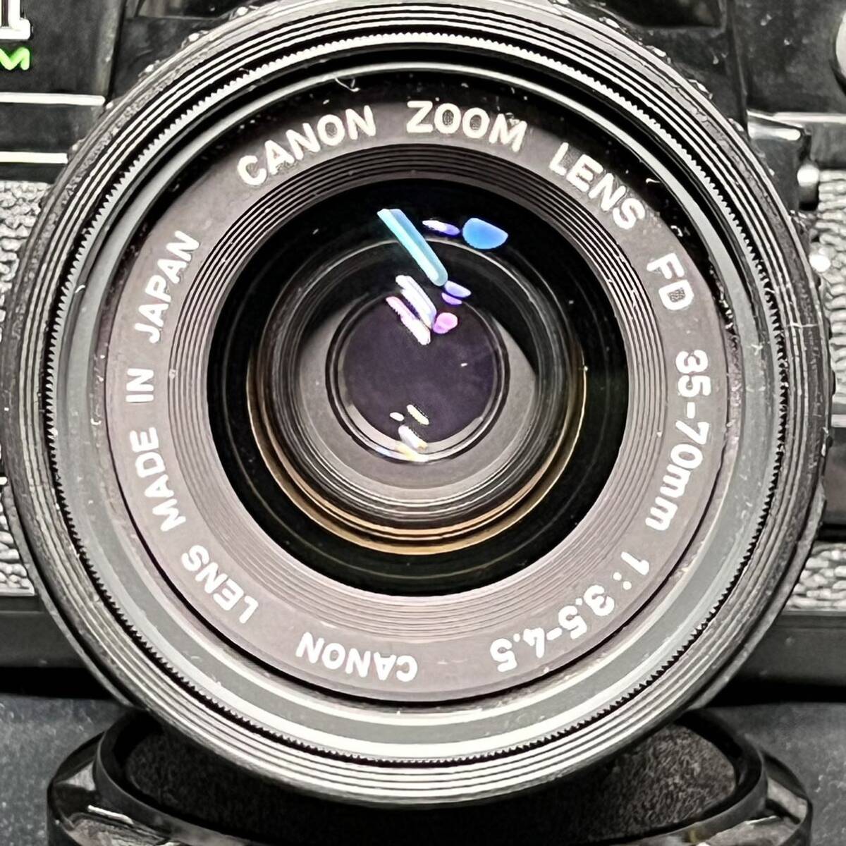 Canon キャノン AE-1 PROGRAM 一眼レフ フィルムカメラ/レンズ CANON ZOOM LENS FD 35-70mm 1:3.5-4.5/Canon イーグル 紺×茶 ストラップ付の画像9