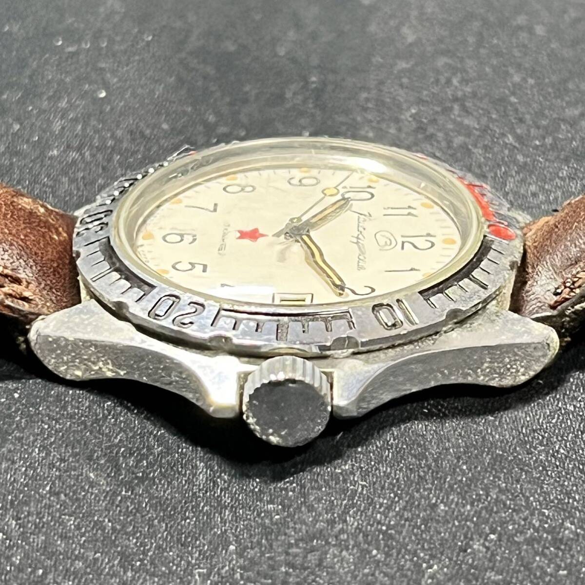 BOCTOK ボストーク コマンディルスキー 手巻き 17石 メンズ腕時計 ソ連 ロシア 動作品 ジャンク 現状 ヴィンテージ 希少 レアの画像2