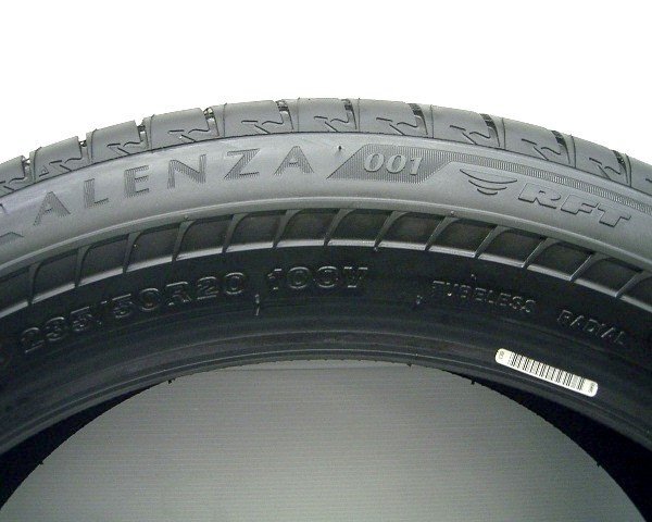 《大関質店》BRIDGESTONE ブリヂストン タイヤ4本セット ALENZA 001 RFT 235/50R20 100V アレンザゼロゼロワン SUV専用設計 2024年製 美品の画像4