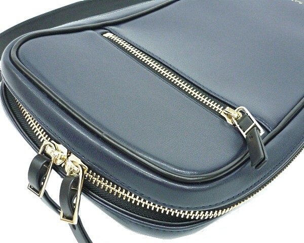 M{ Ozeki pawnshop } beautiful goods Paul Smith Paul Smith body bag sling bag diagonal .. floor leather navy navy blue 