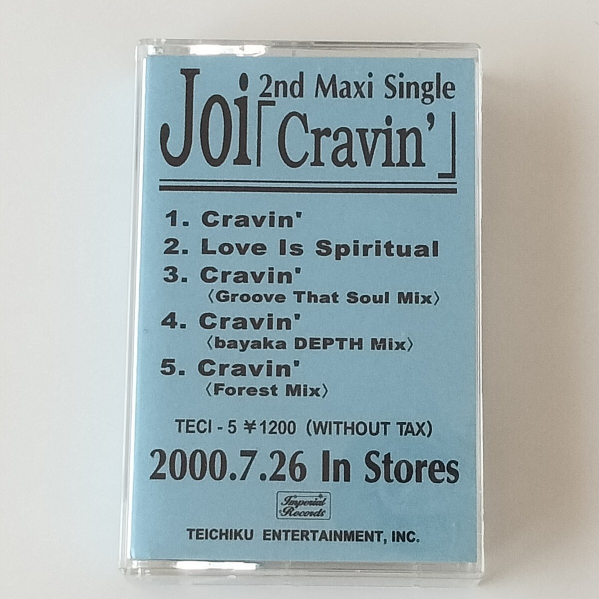 【プロモ カセットテープ】JOI/CRAVIN’/ジョイ/LOVE IS SPIRITUAL/BAYAKA DEPTH MIX/インペリアルレコード Imperial/NOT FOR SALE/非売品の画像2