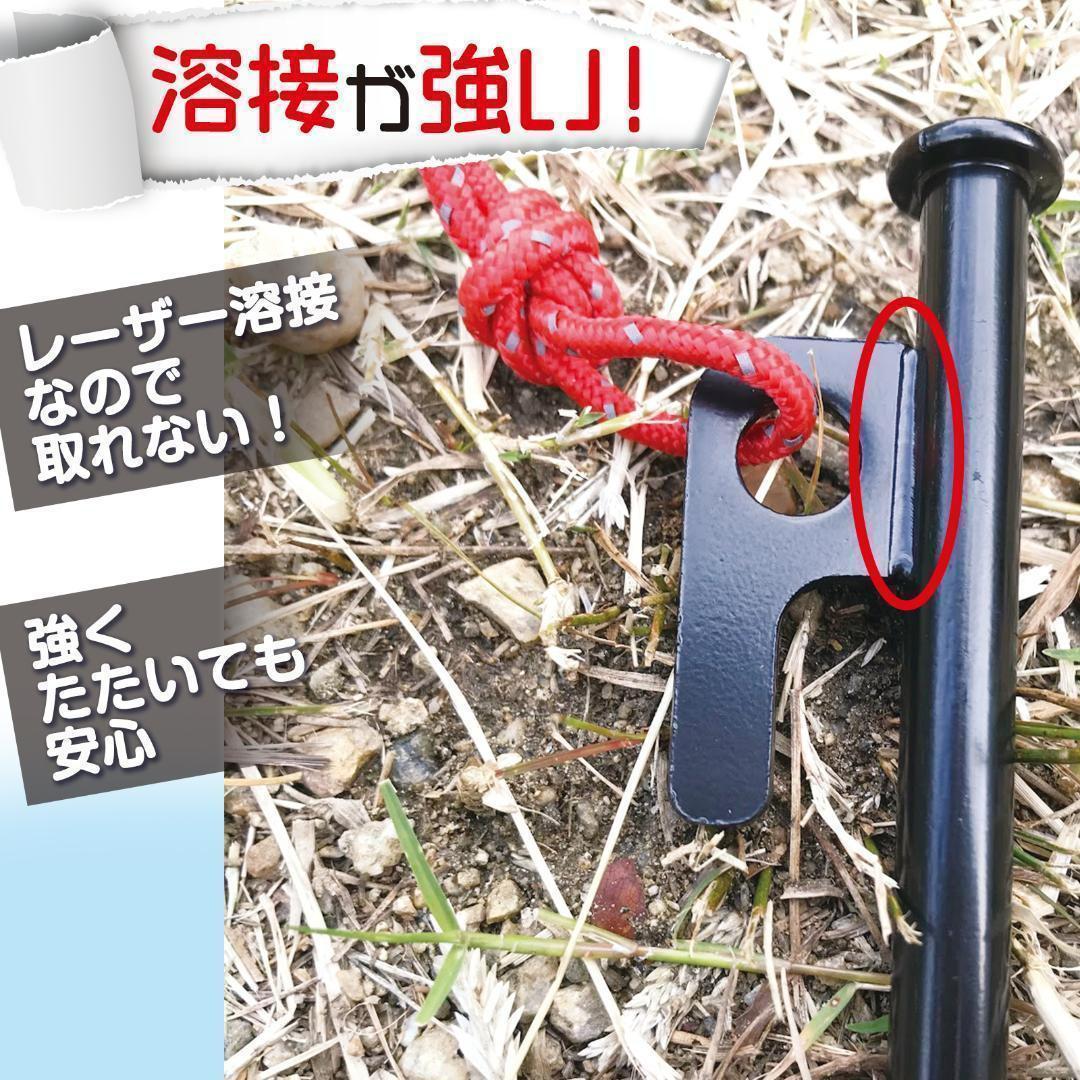 【新品即決】8tail ペグ セット（30cm 15本セット）スチール 収納ケース付き キャンプ アウトドア_画像2