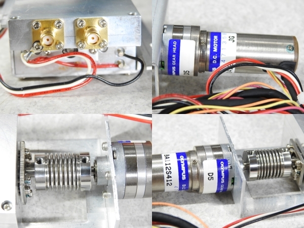 【HPマイクロ波】SMA同軸型可変遅延器(DELAY LINE UNIT) DCモーター駆動 リニアスライドメカ 直列2連ユニット 手動可能 現状渡しジャンク品_画像4