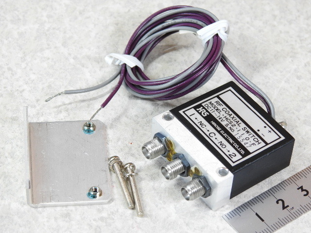 【HPマイクロ波】ヒロセ電機 HCS2-110-F RF Coaxial Switches DC-15GHz SMA SPDT Fail-safe 12V 導通テスト済 特性未確認 現状ジャンク品_画像1