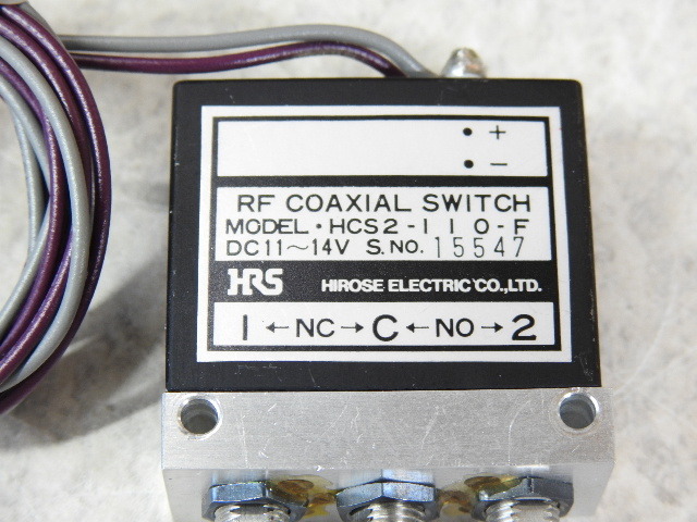 【HPマイクロ波】ヒロセ電機 HCS2-110-F RF Coaxial Switches DC-15GHz SMA SPDT Fail-safe 12V 導通テスト済 特性未確認 現状ジャンク品_画像4