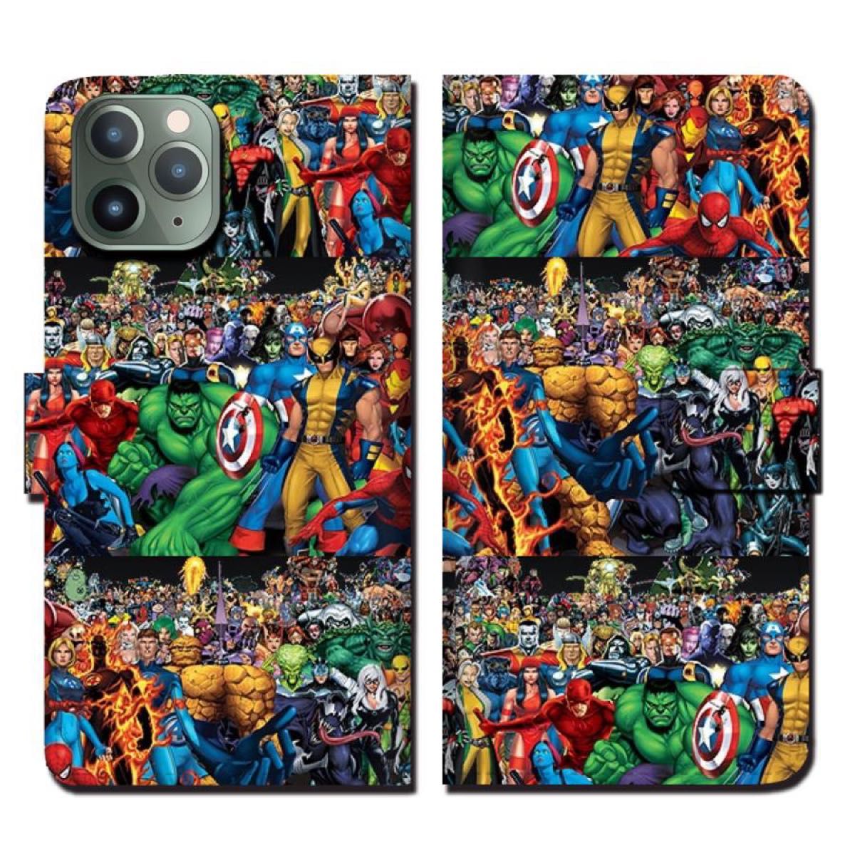 新品 全機種対応 iPhoneケース 手帳型 MARVEL デッドプール マーベル X-MEN