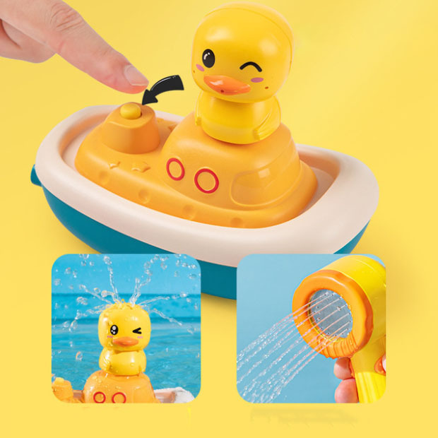 お風呂 おもちゃ 船 お風呂おもちゃ 1歳 2歳 3歳 4歳 プール 水遊び 噴水 DIY 組み合わせ アヒル 男の子 女の子 Esperanza t-0058の画像4
