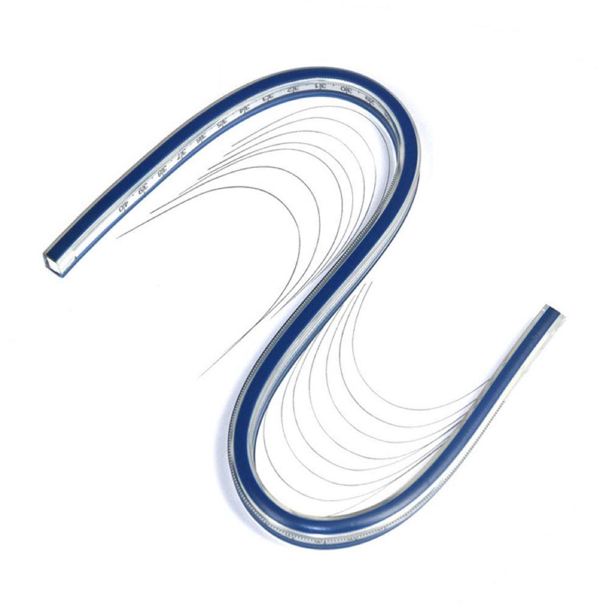 曲線ルーラー 自在曲線定規 定規 40cm 目盛付き 製図ルーラー
