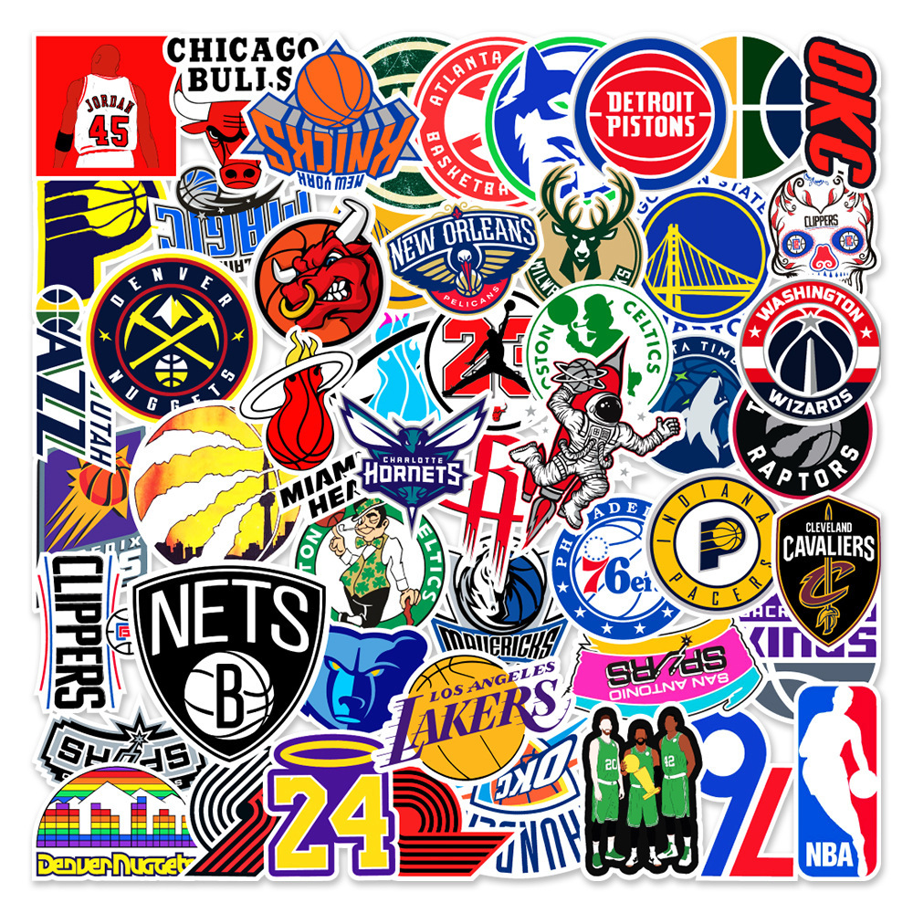 新品 NBA 全チーム ステッカー /32/ デカール シール エンブレム 防水シール 大量 転売の画像1