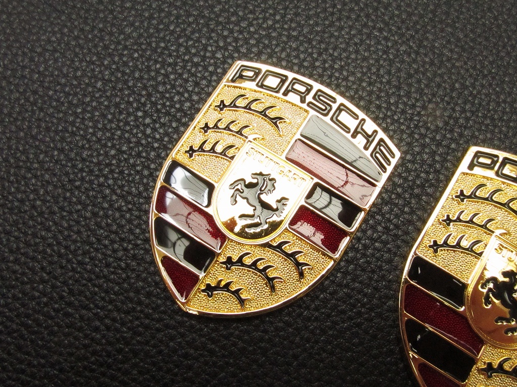  новый товар Porsche металл aluminium стикер 2 шт. комплект /19/ переводная картинка наклейка эмблема custom 