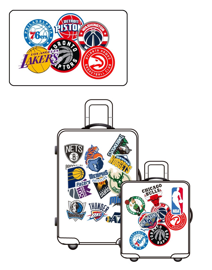 新品 NBA 全チーム ステッカー /21/ デカール シール エンブレム 防水シール 大量の画像2