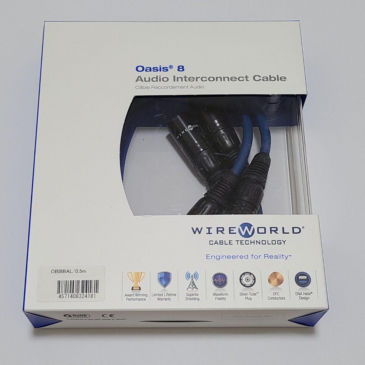 WIRE WORLD ワイヤーワールド Oasis 8 インターコネクトケーブル OBI8BAL 0.5m XLRケーブルの画像1