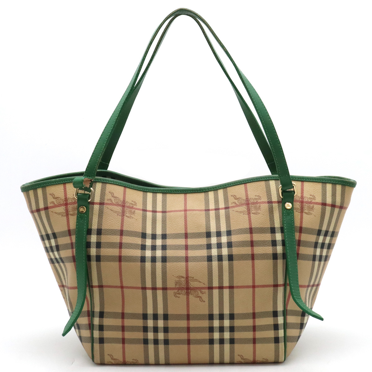 BURBERRY バーバリー ノバチェック シャドーホース トートバッグ ショルダーバッグ セミショルダー 肩掛け PVC_画像1