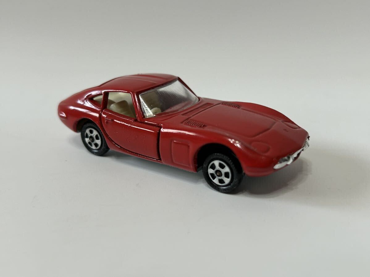 トミカ 黒箱 トヨタ 2000GT No.5-1-2 1Aホイール 最初期箱 「diecast scale model」 印字なし 色指定箱 日本製 MBの画像4