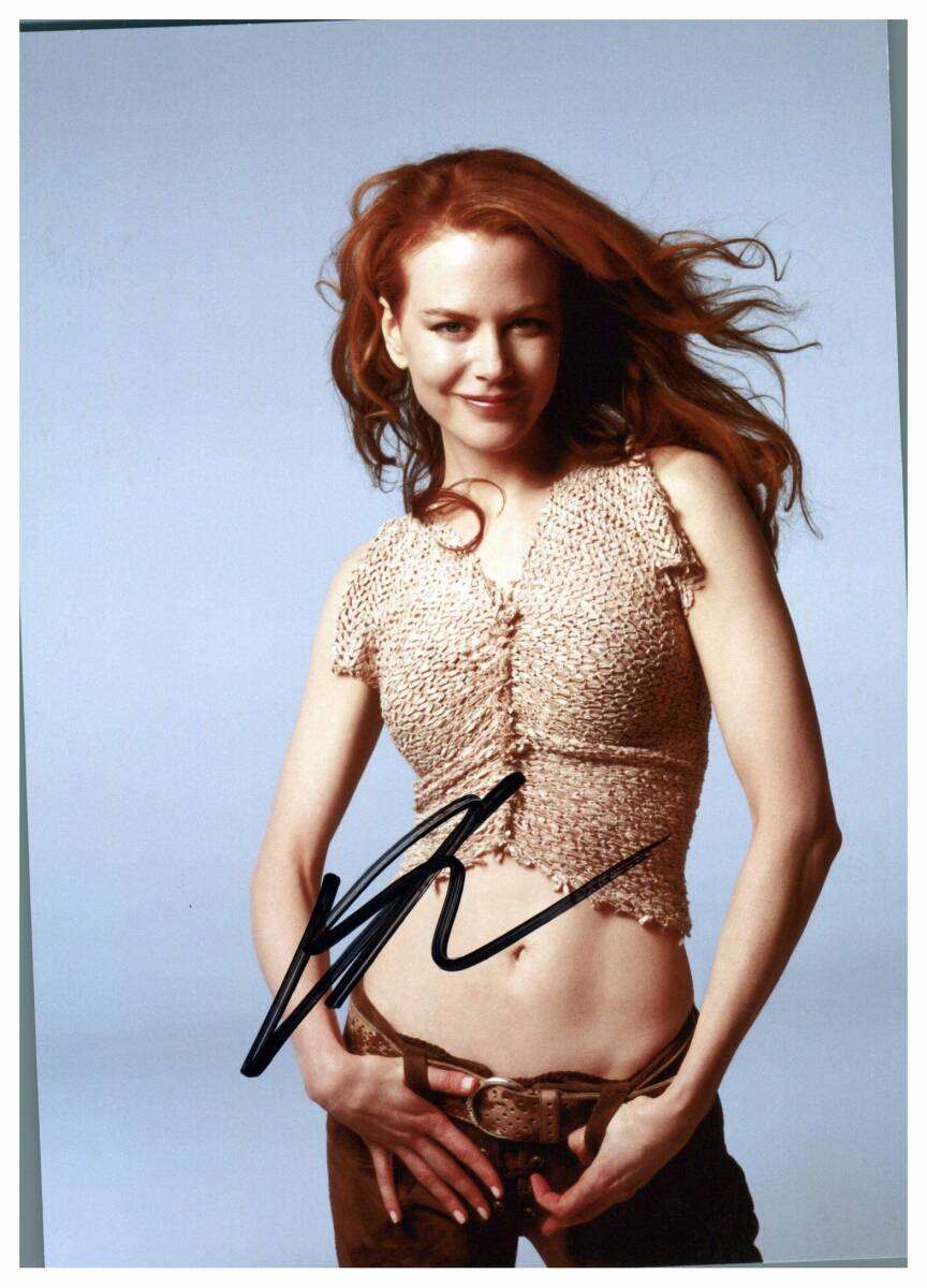 〇 ニコール・キッドマン Nicole Kidman 2L判 サイン写真 COA簡易証明書付の画像1