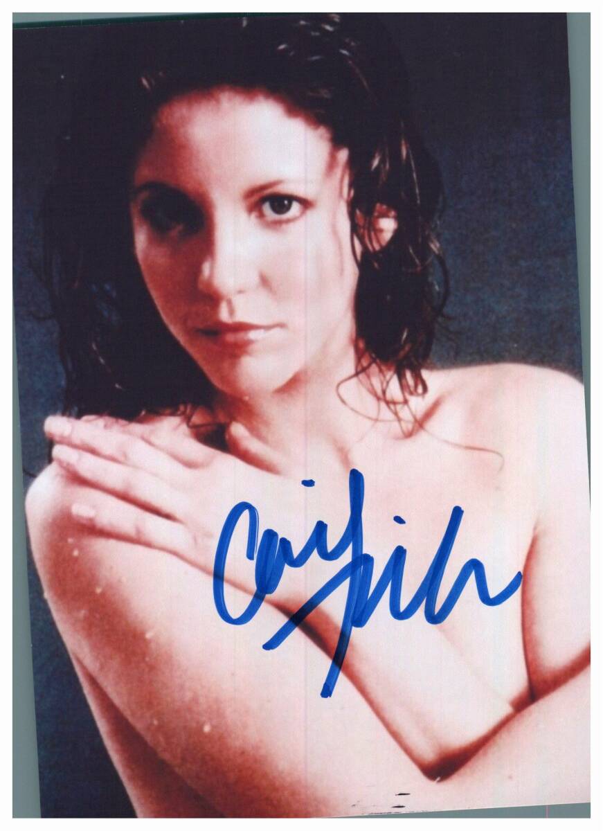 〇 キャリー・フィッシャー Carrie Fisher 2L判 サイン写真 COA簡易証明書付の画像1