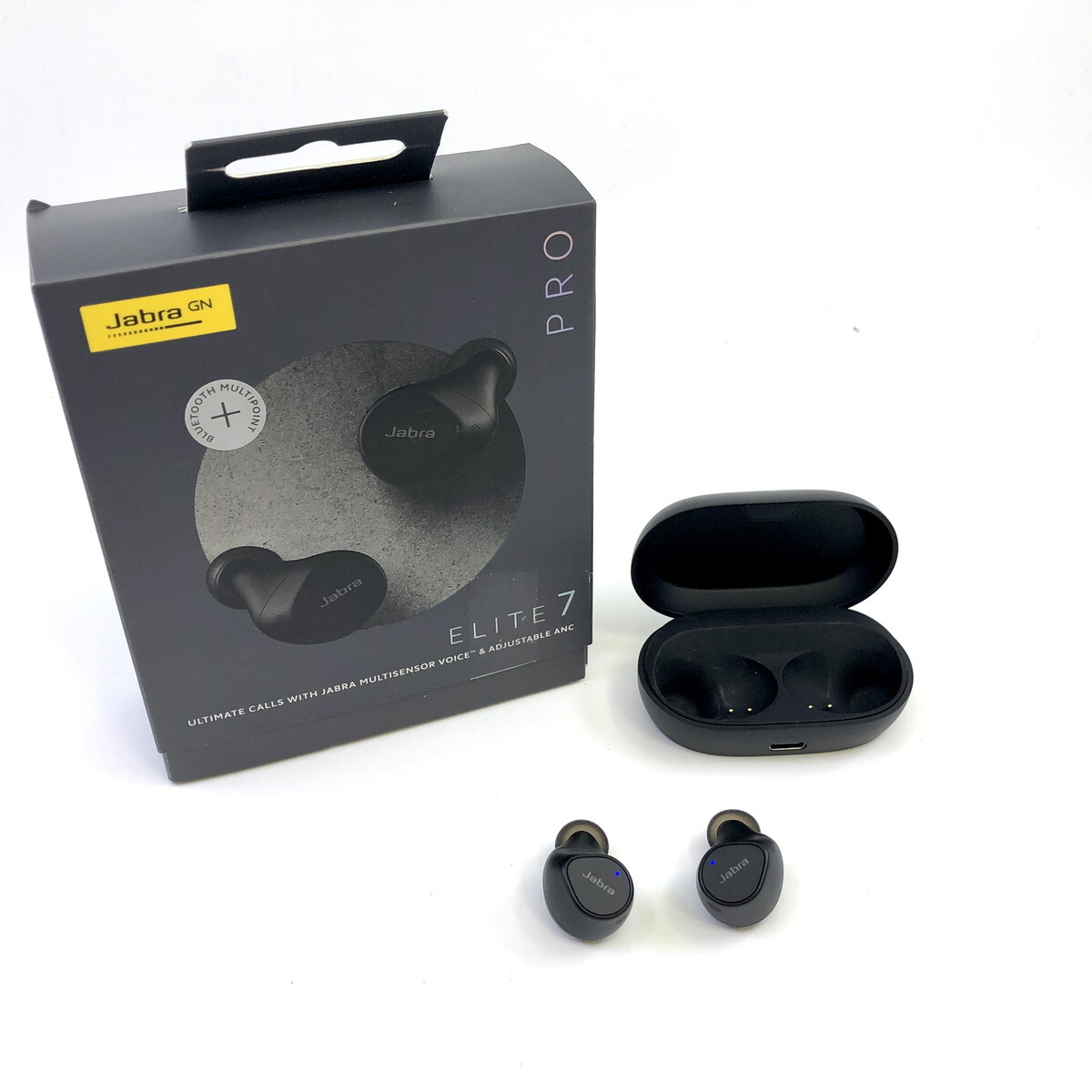 中古美品 jabra elite 7 pro ワイヤレスイヤホン ブラック 動作確認済み(Y0421_4)の画像1