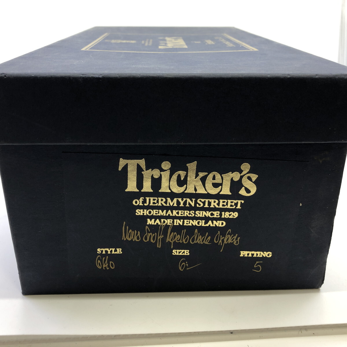 中古 Tricker's トリッカーズ 6140 UK6 1/2 スエード シューズ ストレートチップ 内羽根 ブラウン MADE IN ENGLAND(Y0427_8)_画像9