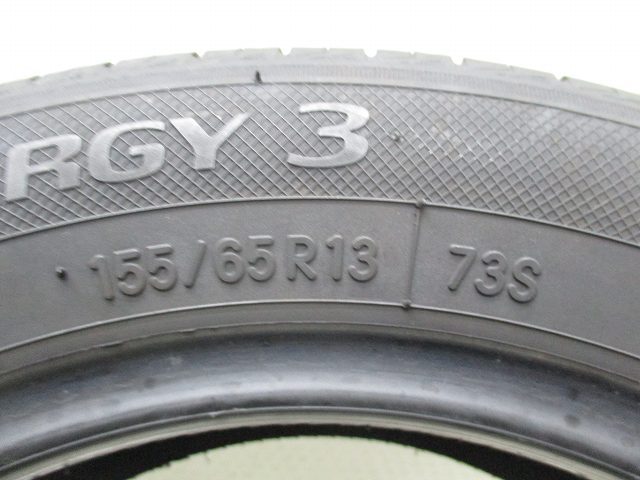 155-65R13 8.5分山 トーヨーナノエナジー3 2022年製 中古タイヤ【2本】送料無料(M13-6602）_画像5