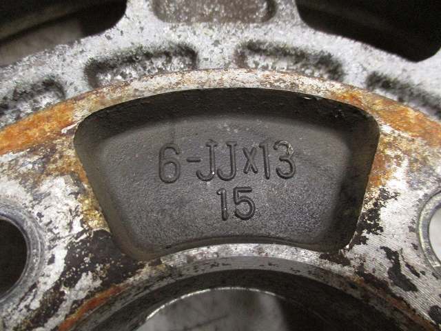 13インチ 社外 6J+15 114.3 希少 当時物 旧車 中古アルミホイール【4本セット】送料無料(A13-4797）_画像9