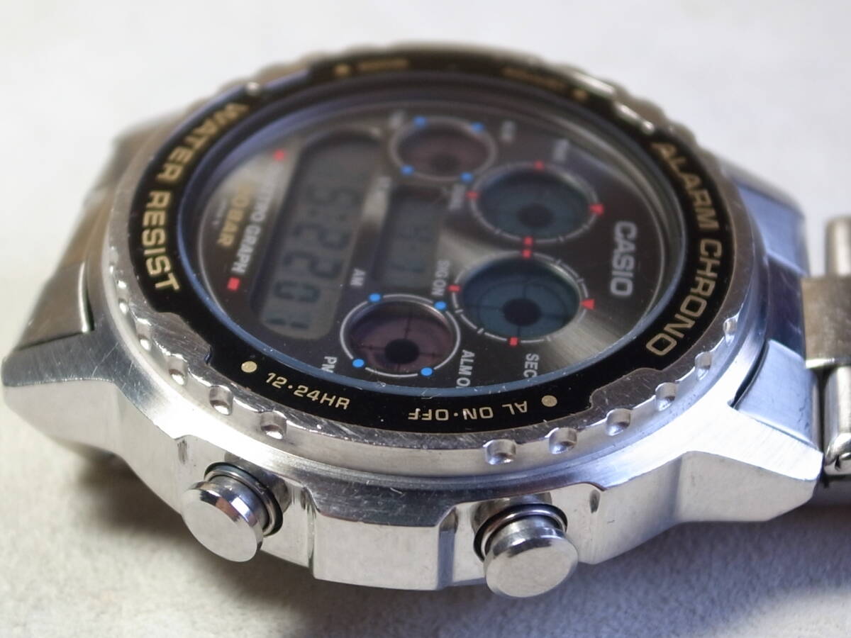 ☆CASIO(カシオ)☆ＤＷ-7300☆QUATTR GRAPH☆ALARMCHRONO☆稼働品☆電池交換済み☆オリジナルベルト☆USED品☆の画像3