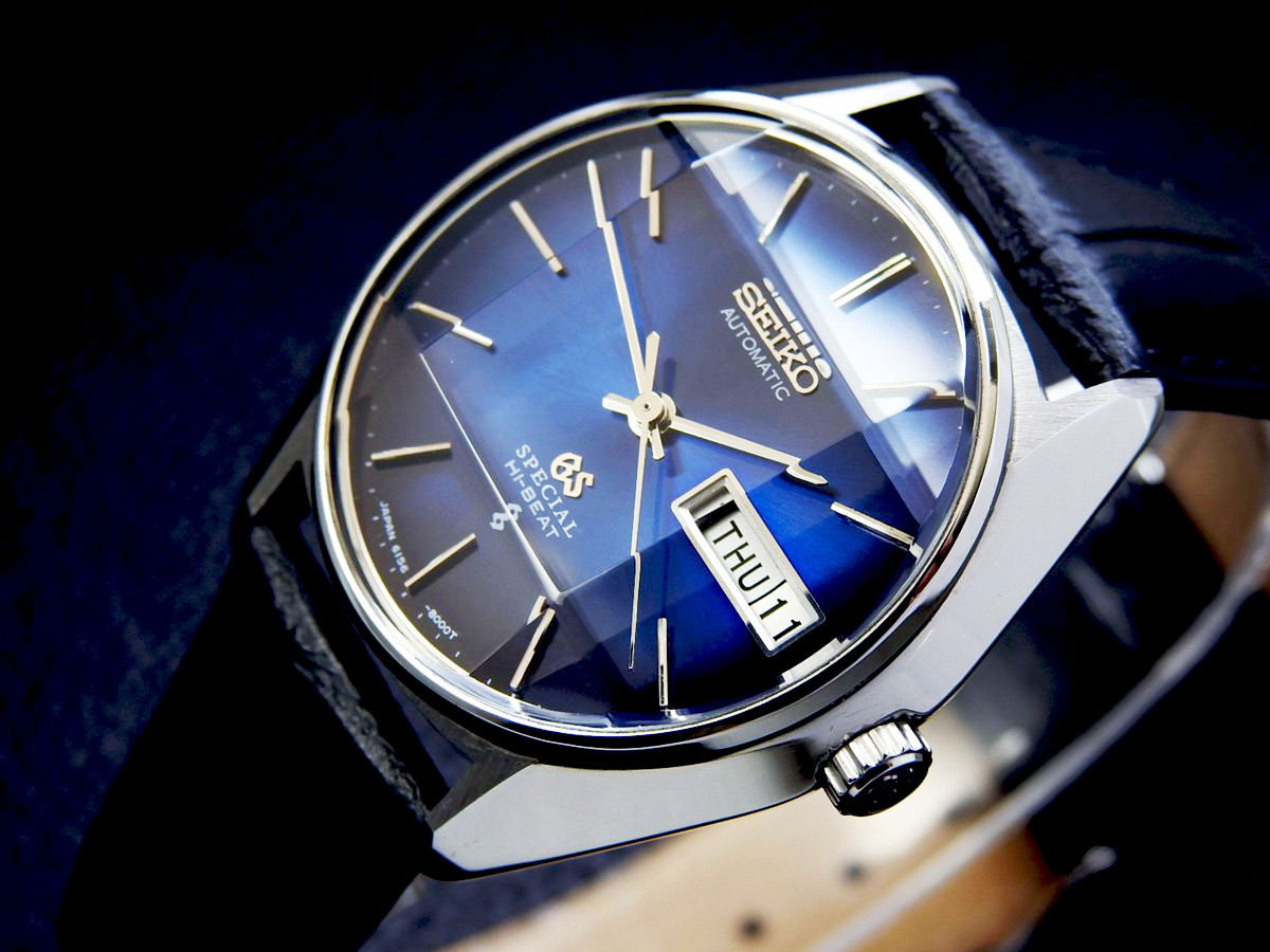 GRAND SEIKO SPECIAL グランド セイコー 6156-8000 Steel Deep Blue Dial メンズ 自動巻き( 極美品、OH済み )