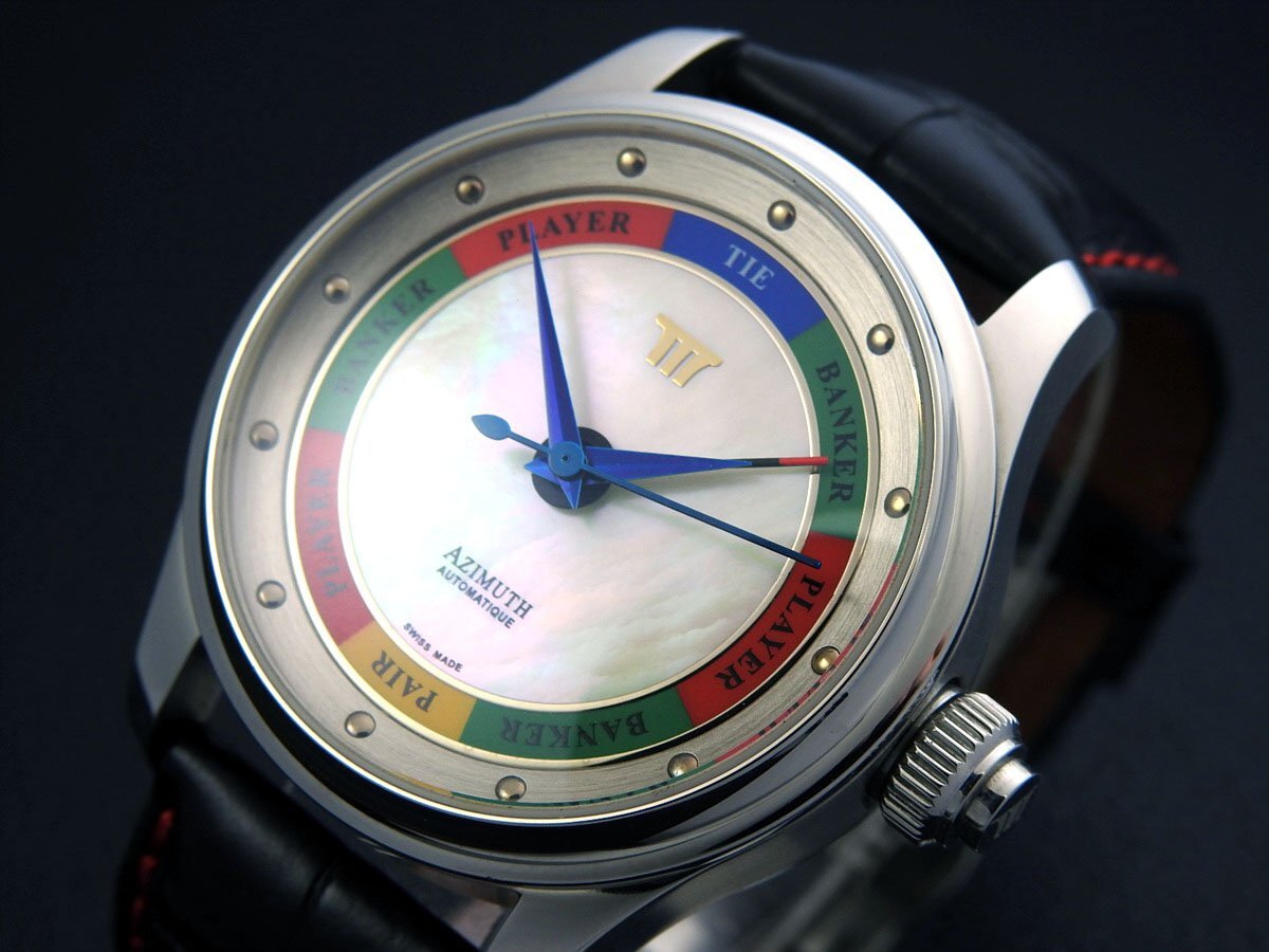 アジムート AZIMUTH Baccarat Marina Bay Sands Steel メンズ 自動巻き ( 未使用 / 保管品 ) / 42mm