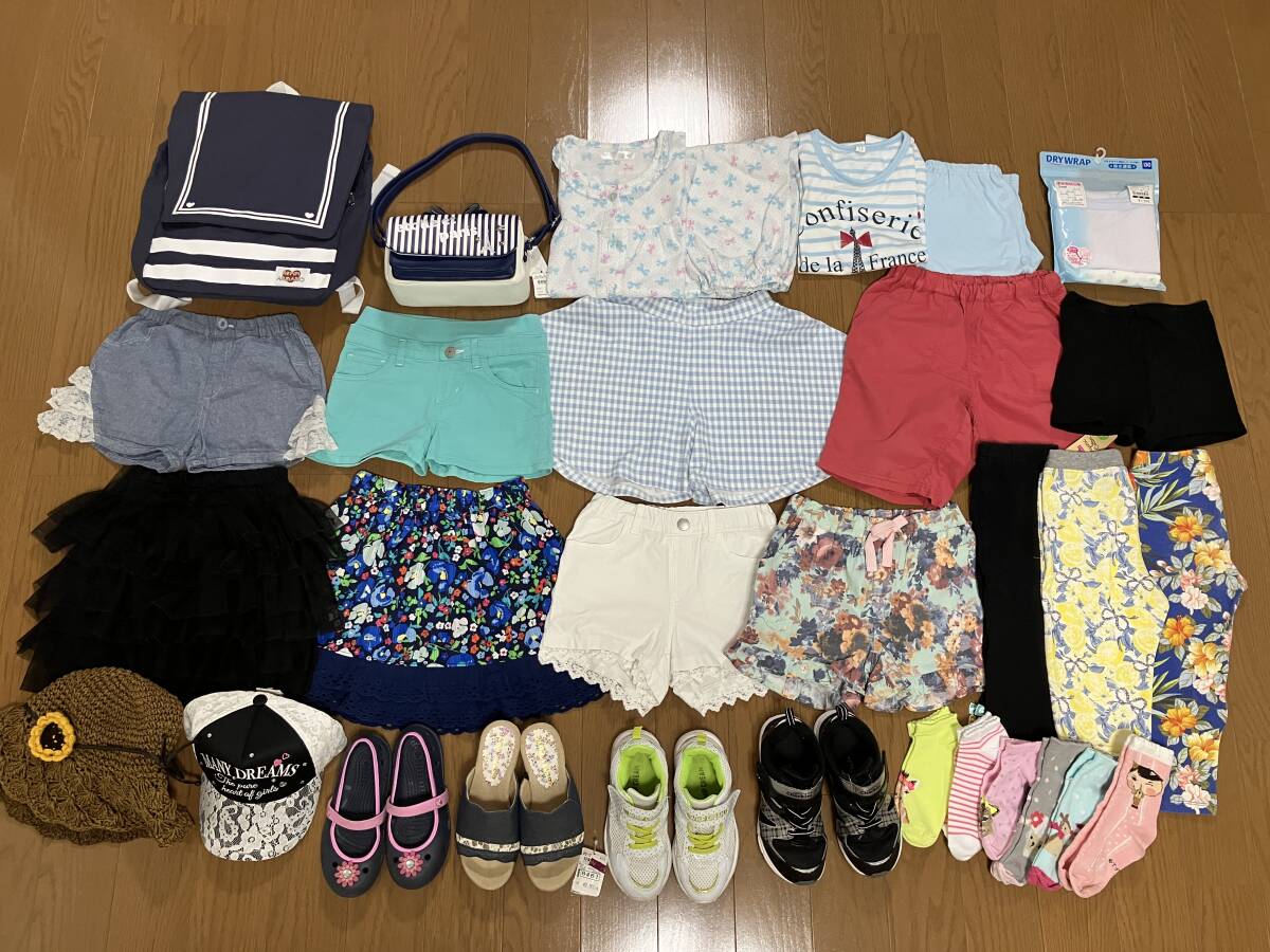 女の子かわいらしい　130夏物　50着以上　組曲　マザウェイズ　ジェニー　レピピ　他ブランド多数　水着　リュック　シューズ