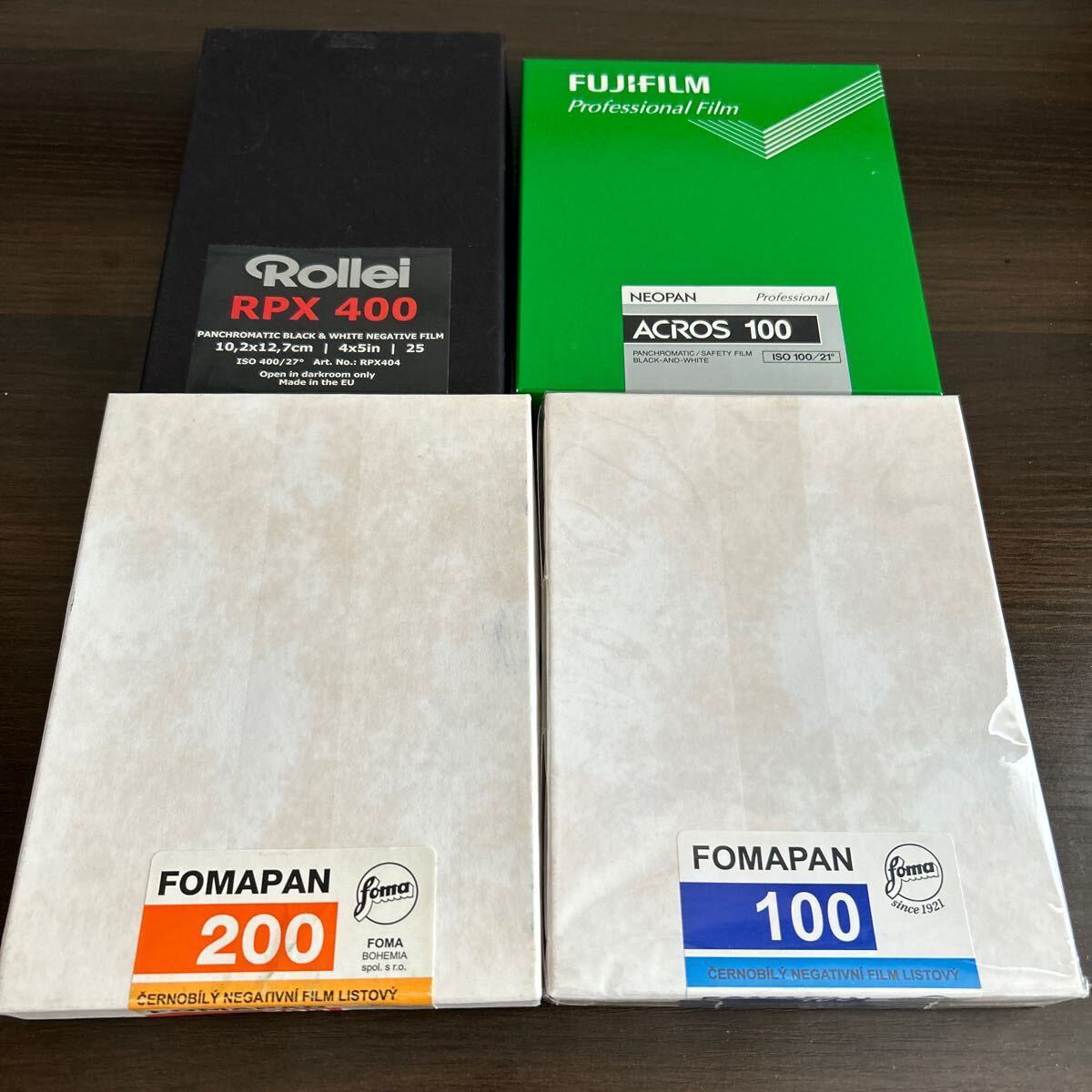 FUJIFILM Fuji Film ACROS 100,FOMAPAN 200,FOMAPAN 100,Rollei RPX 400 4×5 плёнка окончание срока действия 
