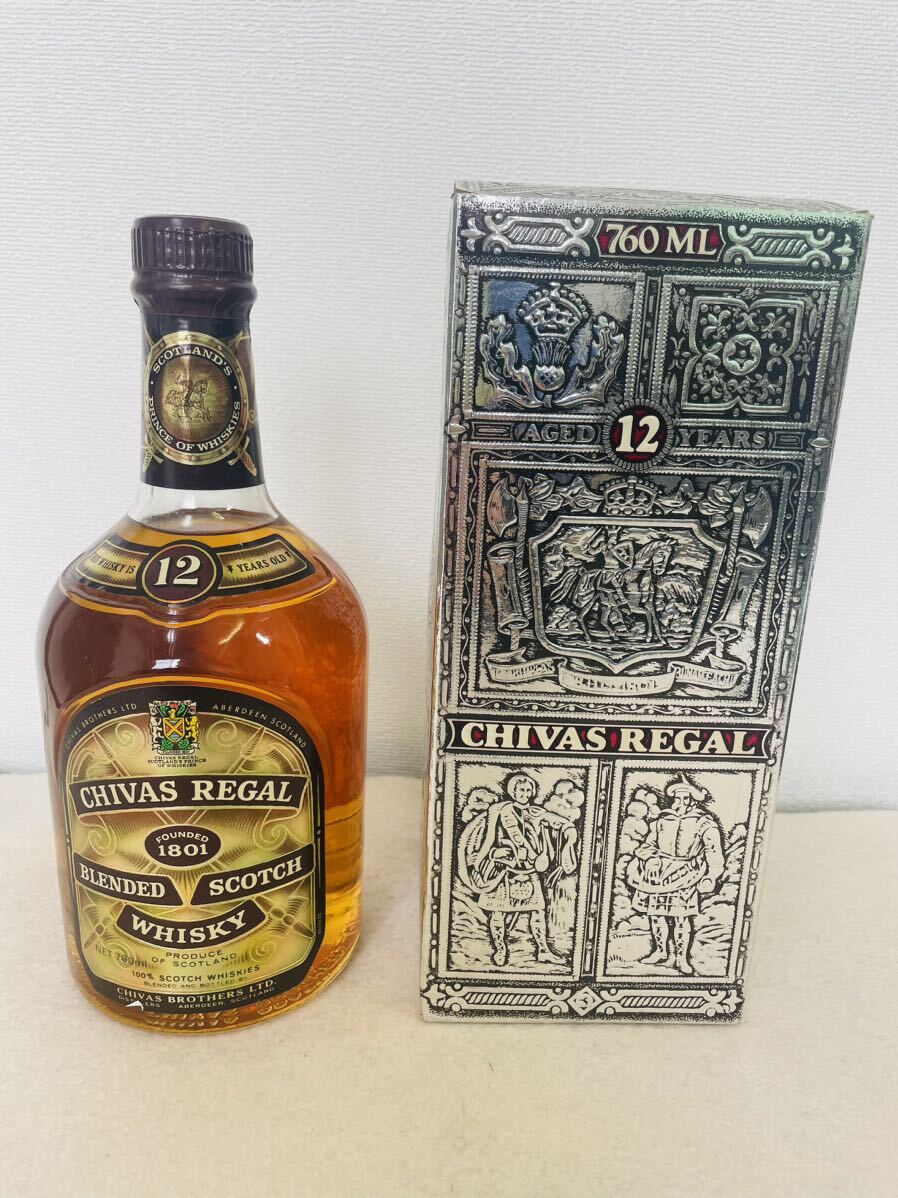 O 古酒ウィスキー 5本まとめ ROYAL SALUTE21年青陶器、CHIVAS REGAL12年、SUNTORY WHISKY ROYAL SRの画像5