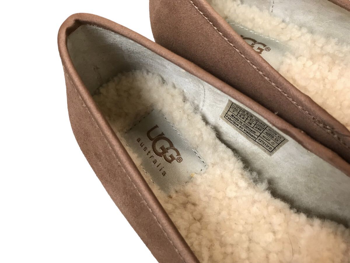 (D) UGG アグ W ALLOWAY ボアインソール スリッポン 24cm ブラウン シューズ (ma)の画像8