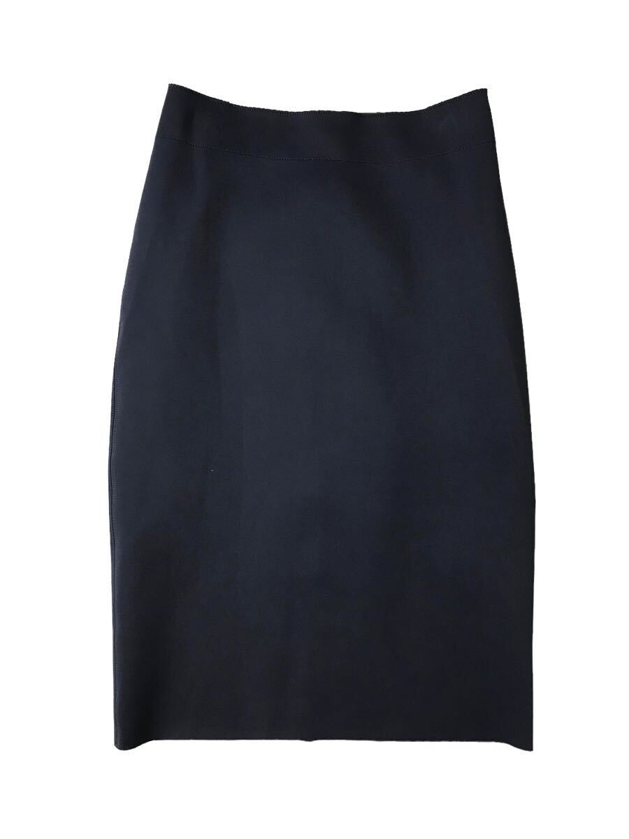 (D) helmut lang Helmut Lang USA made SCUBA SKIRT XS navy stretch nylon skirt 