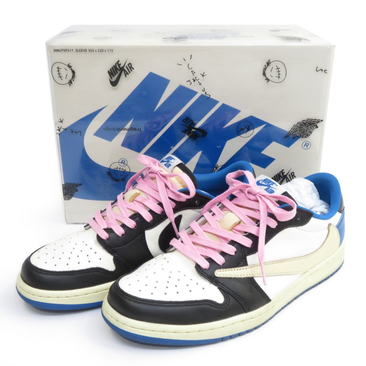 153s NIKE × Travis Scott × Fragment ナイキ AIR JORDAN 1 LOW OG SP エアジョーダン レトロ DM7866-140 US9 27cm 箱有 ※中古の画像1