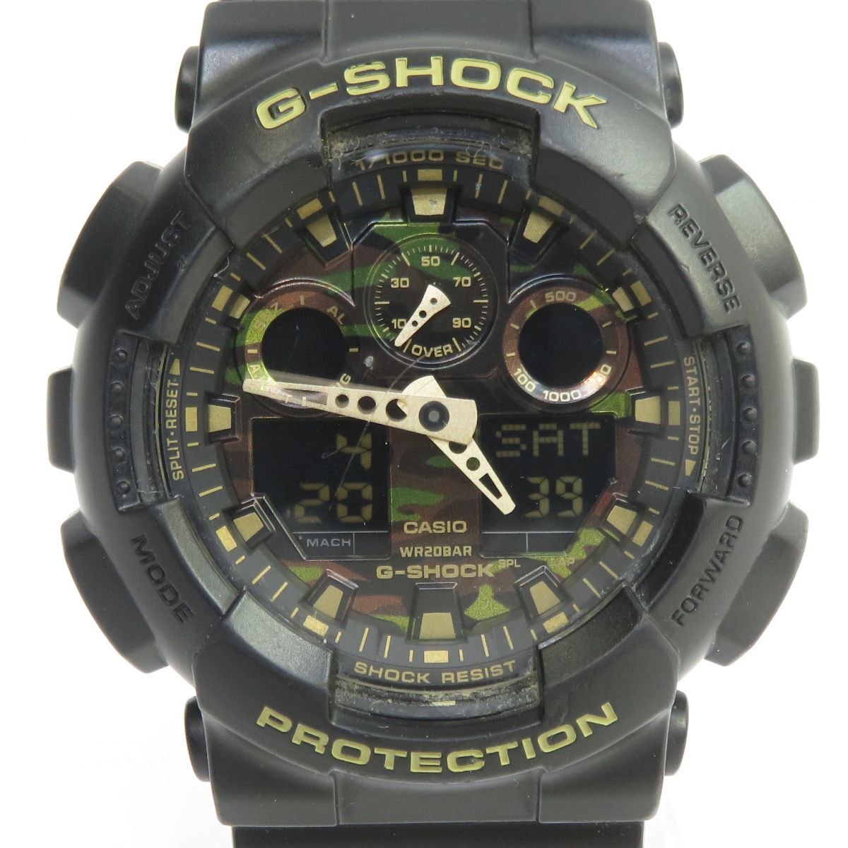 160 CASIO カシオ G-SHOCK GA-100CF-1A9JF クオーツ 腕時計 ※中古_画像1