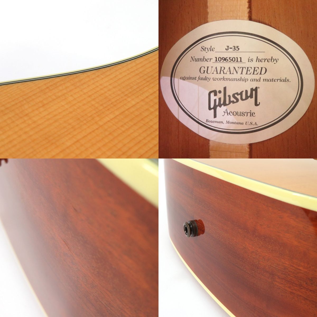 091s*Gibson Gibson J-35 натуральный 2016 год производства электроакустическая гитара электрический * акустическая гитара * б/у 