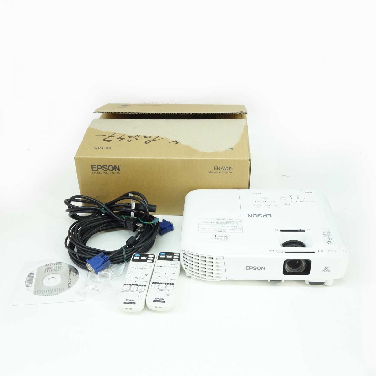 099 EPSON エプソン EB-W05 プロジェクター ※中古/現状品_画像1