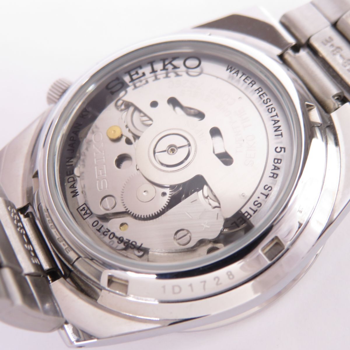 158 SEIKO セイコー5 21石 7S26-02T0 SNKD97J1 自動巻き 腕時計 海外モデル ※現状品_画像5