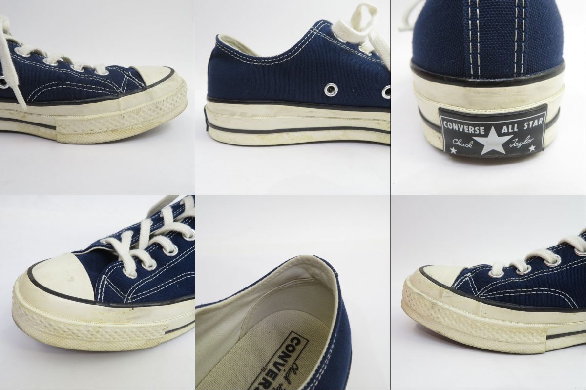 154s CONVERSE コンバース CT70 チャックテイラー ミッドナイトネイビー 172679C US8 26.5cm 箱有 ※中古_画像7