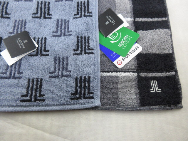  new goods prompt decision! Lanvin collection gentleman towel handkerchie 2 sheets high class line regular price 2200 jpy firmly did thick cotton 100% general merchandise shop handling commodity ②