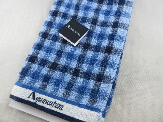  new goods prompt decision! Aquascutum gentleman towel handkerchie 2 sheets set fine quality cotton material made in Japan general merchandise shop handling commodity in present .! postage 140 jpy ~