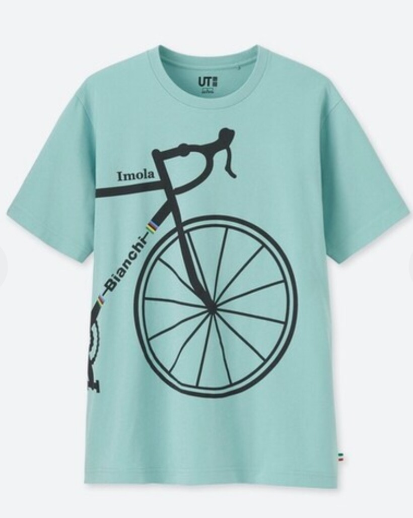 新品未使用★M タグ付き ユニクロ UT Bianchi ビアンキ Tシャツの画像1